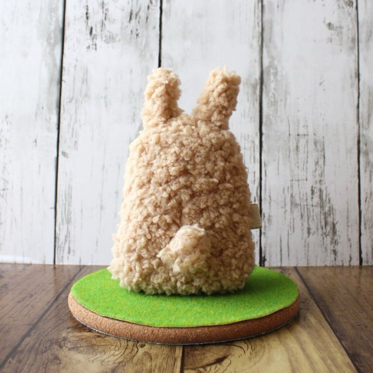 【生えうさぎぬいぐるみ】オリジナルキャラクター　ハンドメイド手縫い　ブラウンボア