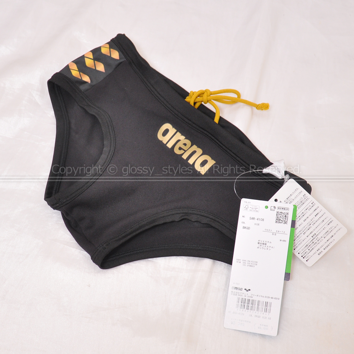 K2054-01■新品 arena アリーナ TOUGHSUIT タフスーツ トレーニングブリーフ練習用水着 SAR-4108 BKGD SS_画像3