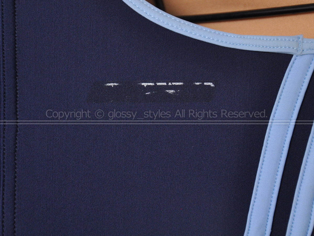 K2048-06■adidas アディダス サイドライン 女子スイミングスポーツ水着 紺×水色 M_画像4