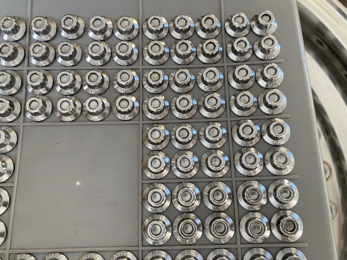 【極上仕上げ】BBS RS 純正ピアスボルト＆ナット 152本セット｜M7×32mm｜刻印BBS 10.9｜バレル研磨済み_画像4