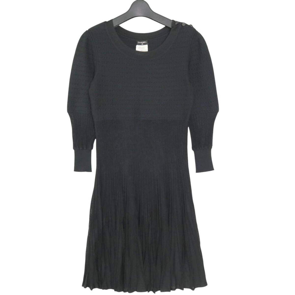 CHANEL シャネル ニットワンピース 09C ブラック＊