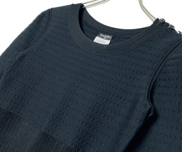 CHANEL シャネル ニットワンピース 09C ブラック＊
