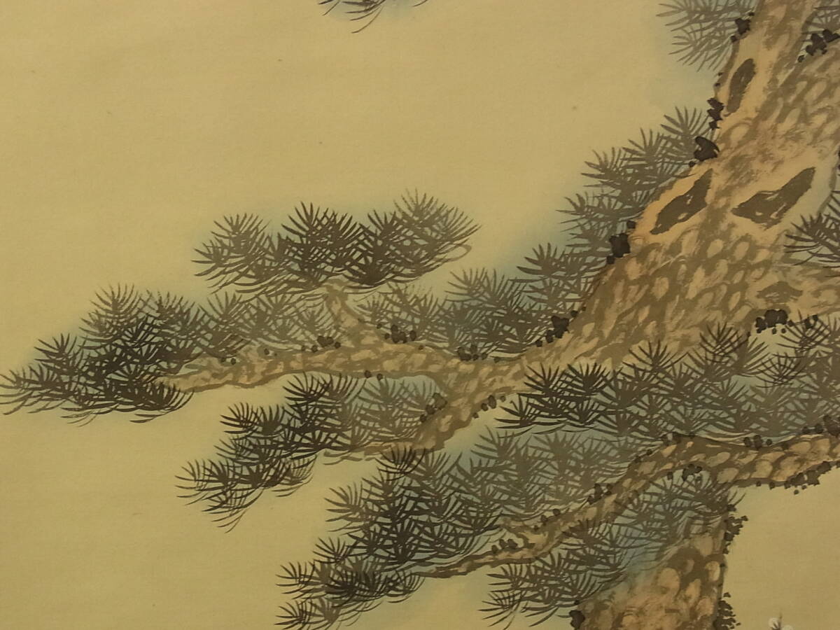 【模写】 t1868 蔵出 掛軸 陳文翰 高砂図 絹本 中国画 人物 書画骨董 古美術 風景_画像6