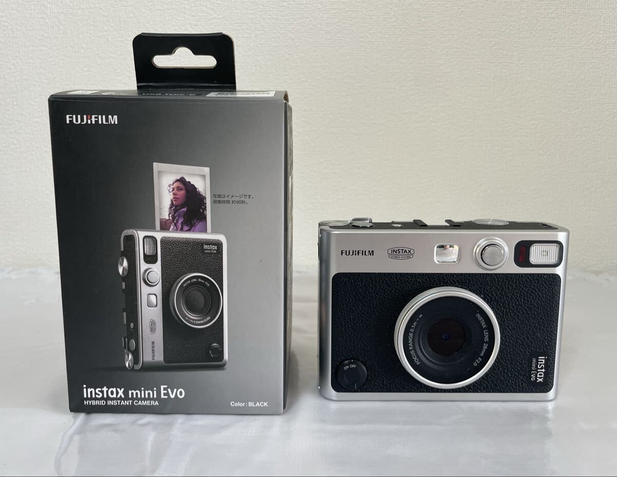 U36 FUJIFILM 富士フイルム instax mini Evo ブラック チェキ