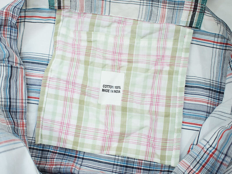 新品 HOLLYWOOD RANCH MARKET チェック トート バッグ エコバッグ L ハリウッドランチマーケット H.R.MARKET HRM