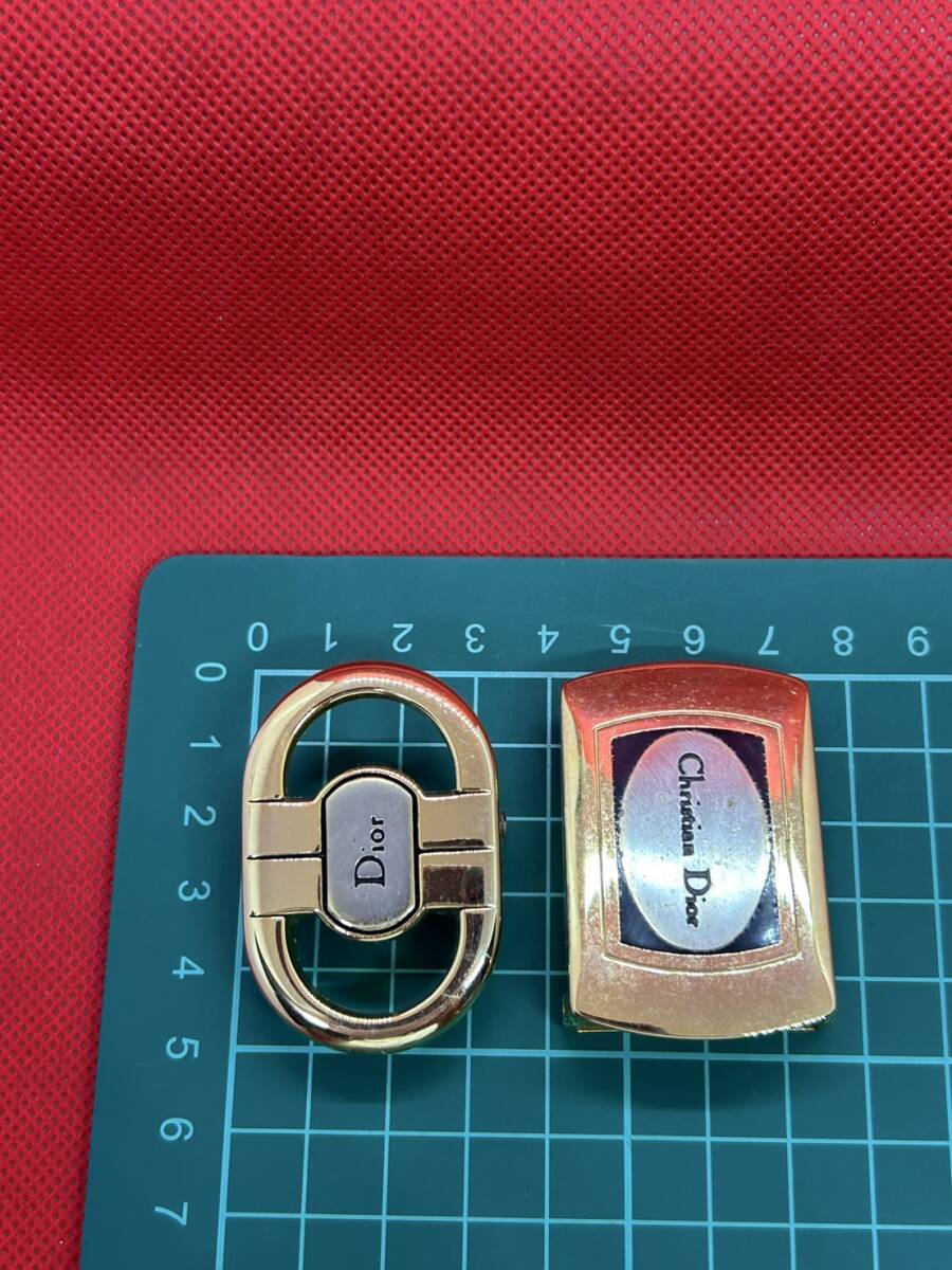 Christian Dior クリスチャンディオール ロゴ入り ベルトバックルのみ 2點(diǎn)まとめて 中古 ヴィンテージ 金色 ゴールド 