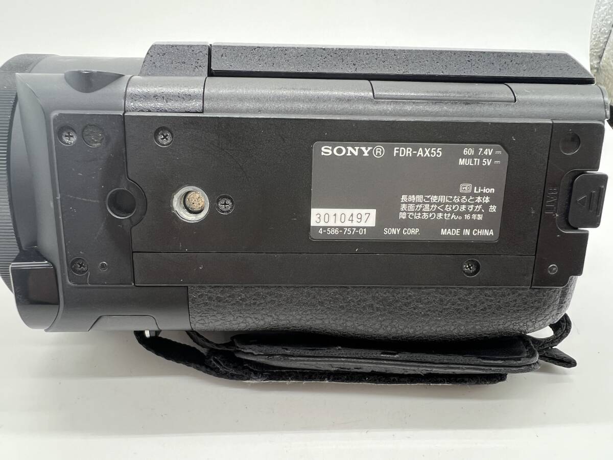 SONY FDR-AX55 4K HANDYCAM ソニー ビデオカメラ ブラック 動(dòng)作未確認(rèn) ジャンク品【10613】