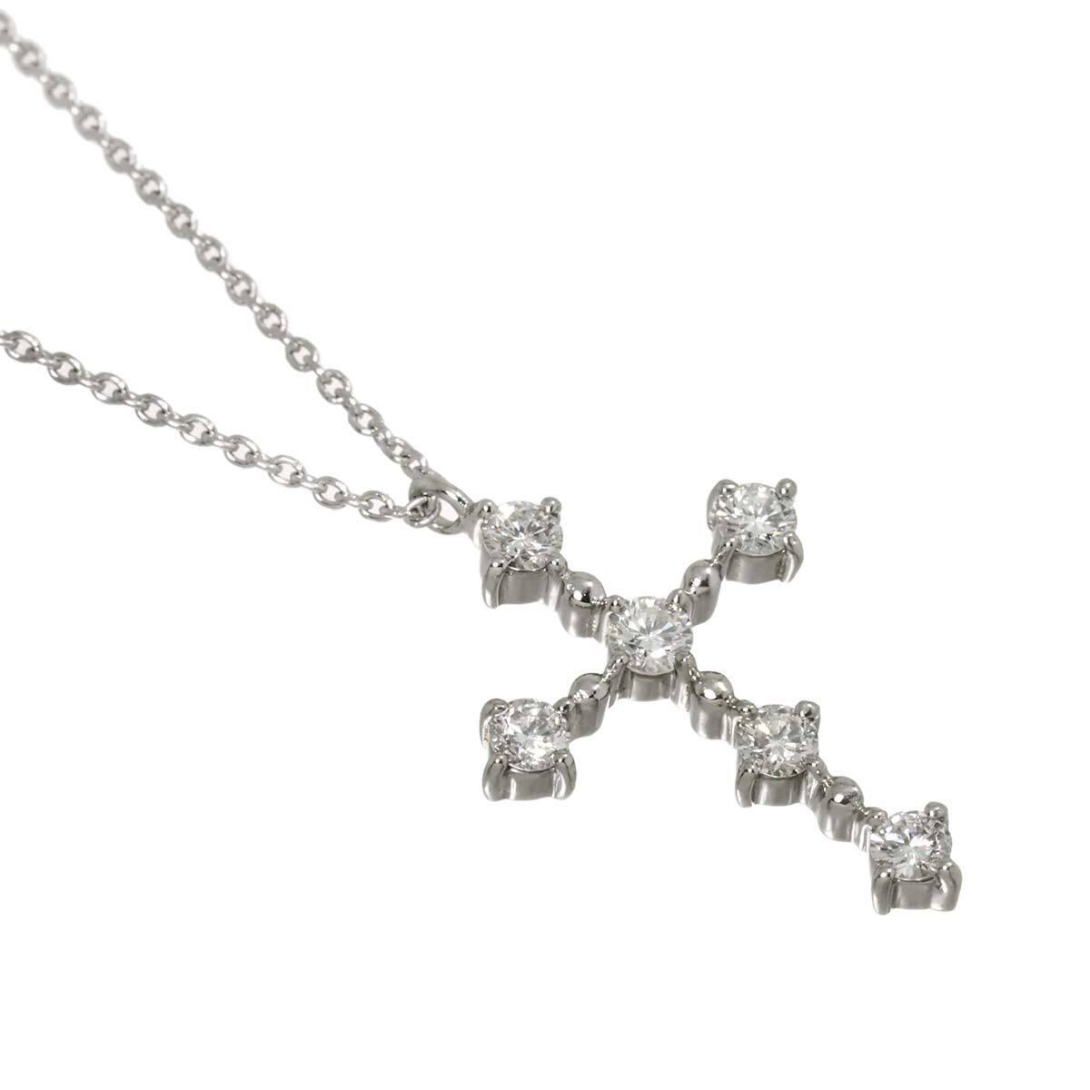  Vendome Vendome Cross diamond 0.38ct колье 40cm Pt платина Diamond Necklace[ сертификат имеется ] 90289785