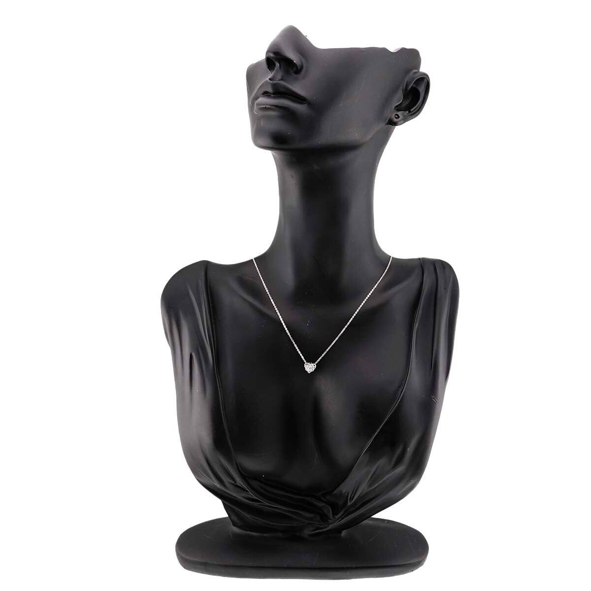  Vendome VENDOME diamond 0.19ct колье 41cm K18 WG белое золото 750 Heart Necklace 90291429