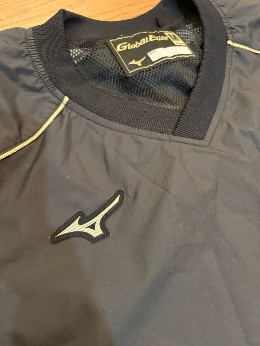 【美品】MIZUNO GLOBAL ELITE Vジャン サイズM メンズ 野球 ミズノ グローバルエリート ナイロンジャケット ウィンドブレーカー _画像4