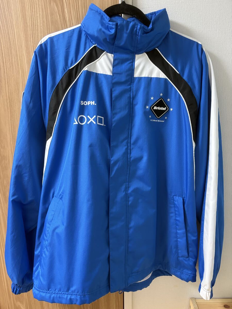 新品試着のみ F.C.Real Bristol PlayStation WARM UP JACKET M BLUE 青 FCRB SOPH. エフシーアールビー プレイステーション MEDIUM 24-25AW_画像5