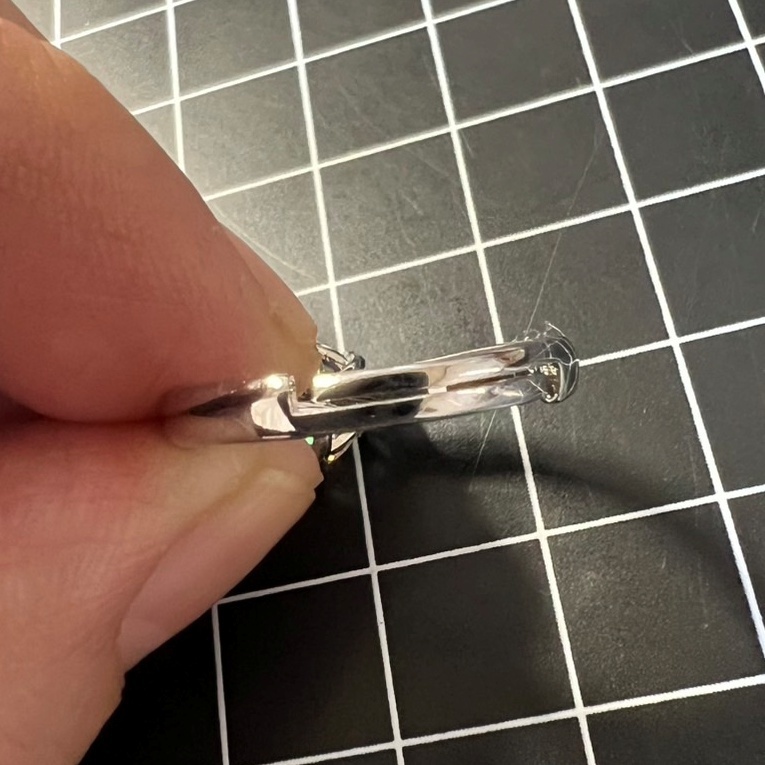 A264 匿名配送 指輪 レディース リング ジルコニア シルバー s925 2カラット フリーサイズ サイズ調節可能_画像5