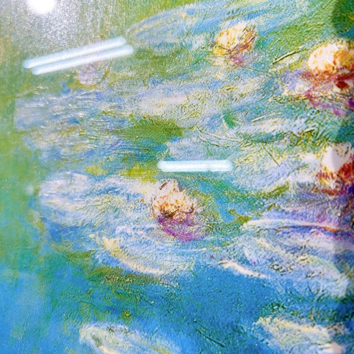 ★クロード・モネ 睡蓮 複製画 絵画 額装 インテリア コレクション 幅70cm 縦62cm_画像3