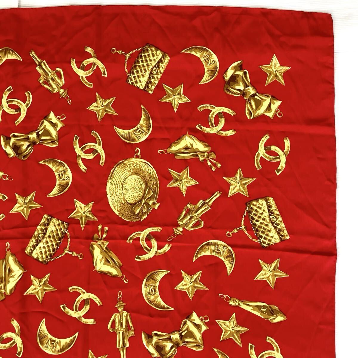 CHANEL シャネル スカーフ 87cm四方 タグなし