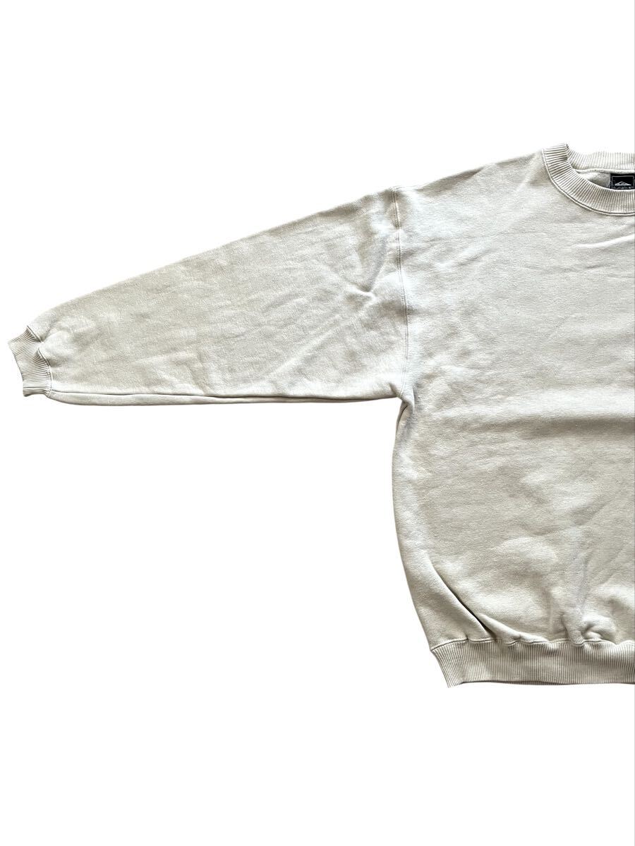 ●●vintage Quick Silver クイックシルバー オールドサーフ スウェット サイズ L ベージュ クリーム●●_画像8