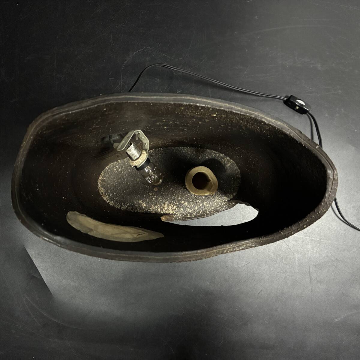 【63593C】信楽焼き あかり スタンドランプ テーブルランプ アンティーク 屋內(nèi)燈 陶器照明 現(xiàn)狀品 経年保管品