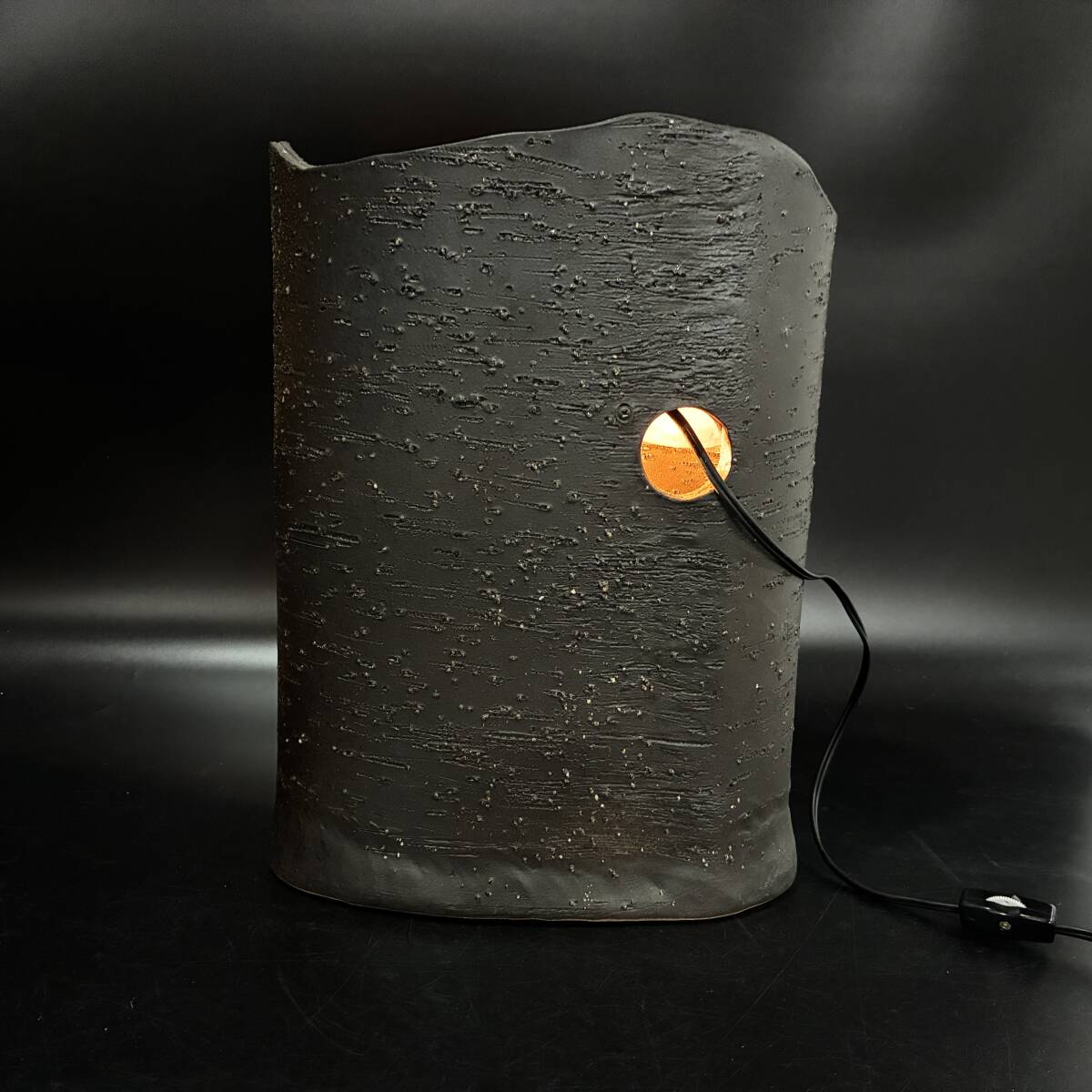 【63593C】信楽焼き あかり スタンドランプ テーブルランプ アンティーク 屋內(nèi)燈 陶器照明 現(xiàn)狀品 経年保管品