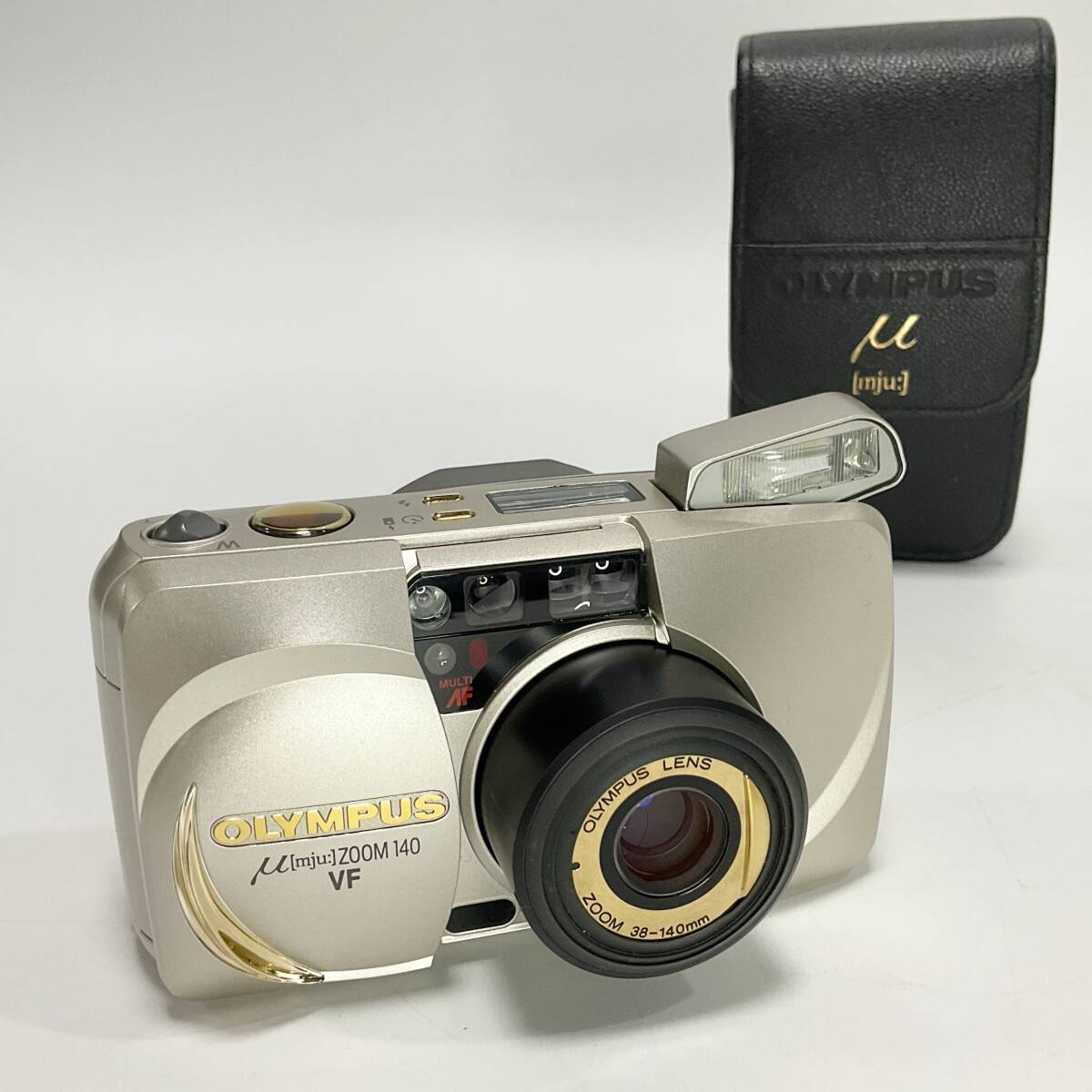 【63588T】基本動作確認済み　OLYMPUS μ ZOOM　140VF　38-140mm　ケース付　目立つキズ汚れなし　現状品_画像1