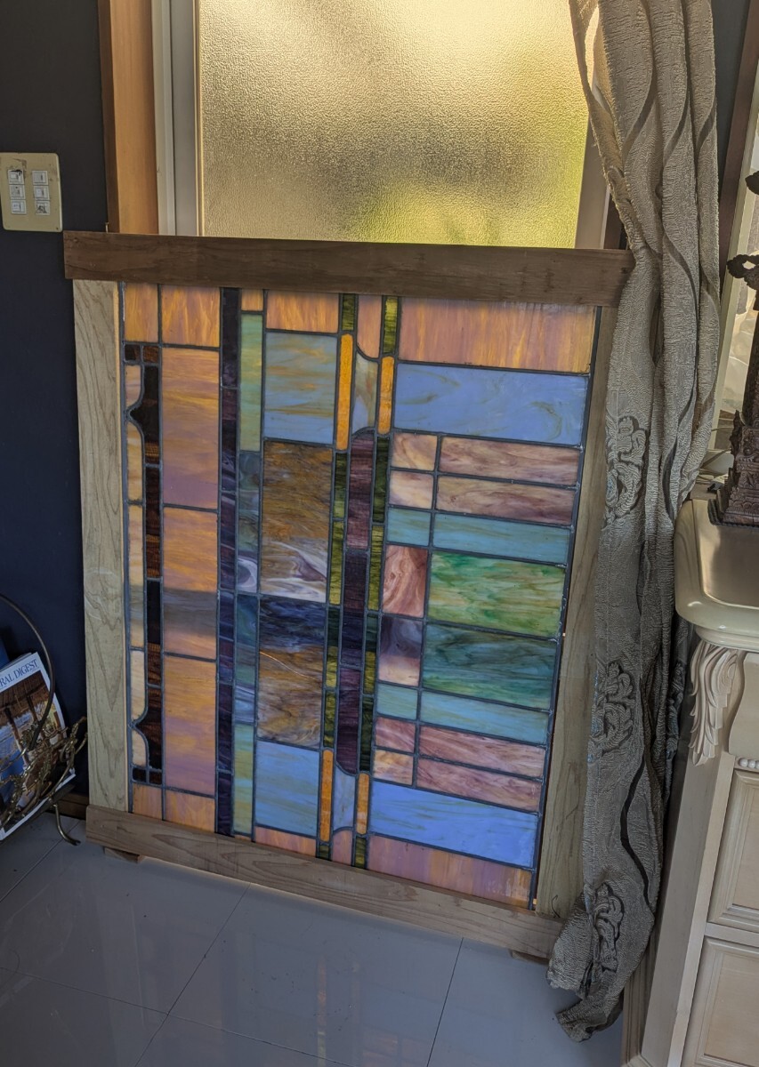 迫力108cm×76cm　静謐な彩りを宿す　ステンドグラス　ディスプレイ 迫力108cm×76cm 静謐な彩りを宿す ステンドグラス ディスプレイ