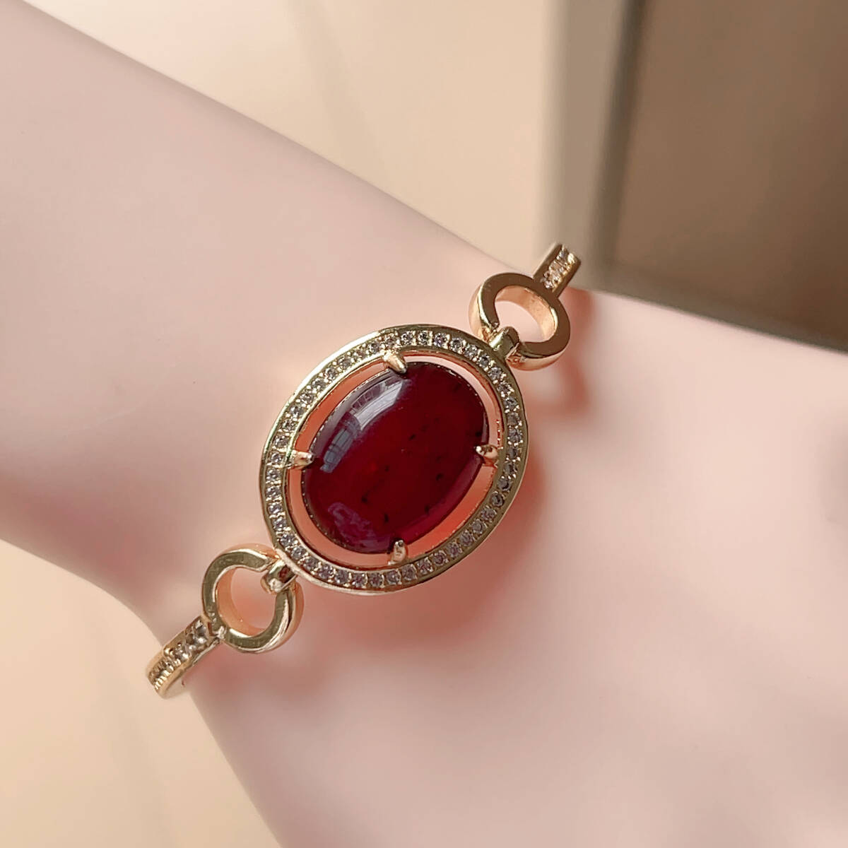 ◇ブラッドアンバー(琥珀)◇ブレスレット◇天然石◇パワーストーン◇巾着袋付き◇プレゼントにも040B91101 _画像8