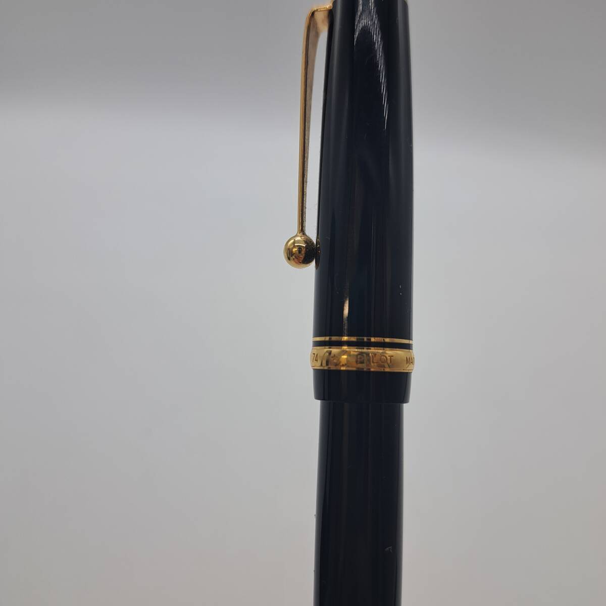 K9603● PILOT CUSTOM 74 萬(wàn)年筆 パイロット カスタム ペン先 14K 刻印 14金 イエローゴールド 筆記用具 ブラック 文房具 ペン