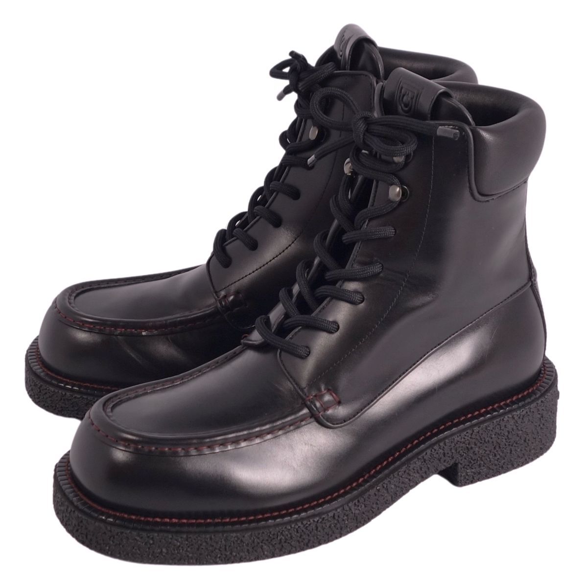  не использовался Salvatore Ferragamo Salvatore Ferragamo ботинки короткие сапоги гонки выше мужской 10M(28cm) черный ce08ds-rm20e33067