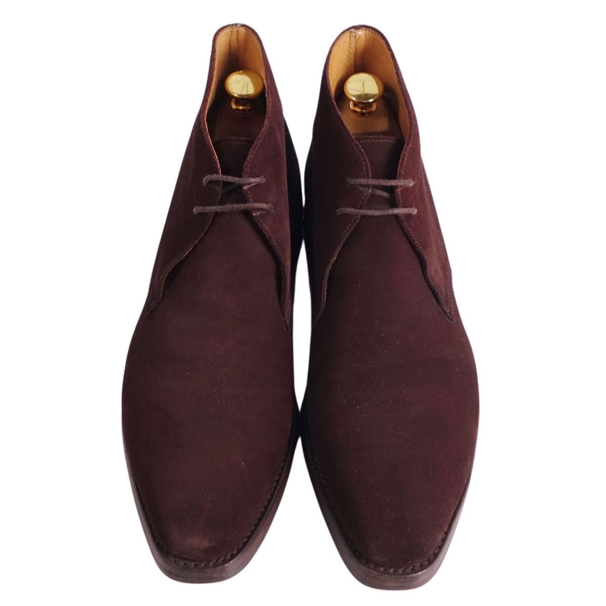 美品 クロケット&ジョーンズ Crockett&Jones TETBURY テットベリー チャッカブーツ スウェード メンズ 6.5D ブラウン ce08de-rm20e33089_画像4