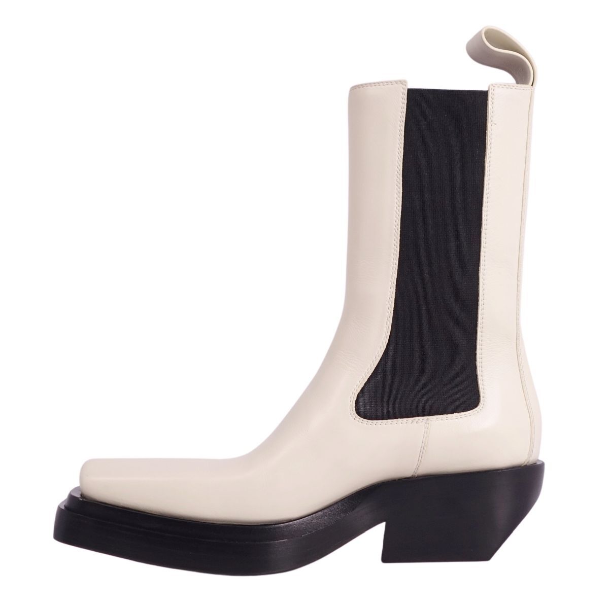  не использовался Bottega Veneta BOTTEGA VENETA ботинки со вставкой из резинки кожа каблук обувь обувь женский 36(23cm) белый ce08ds-rm20e33062