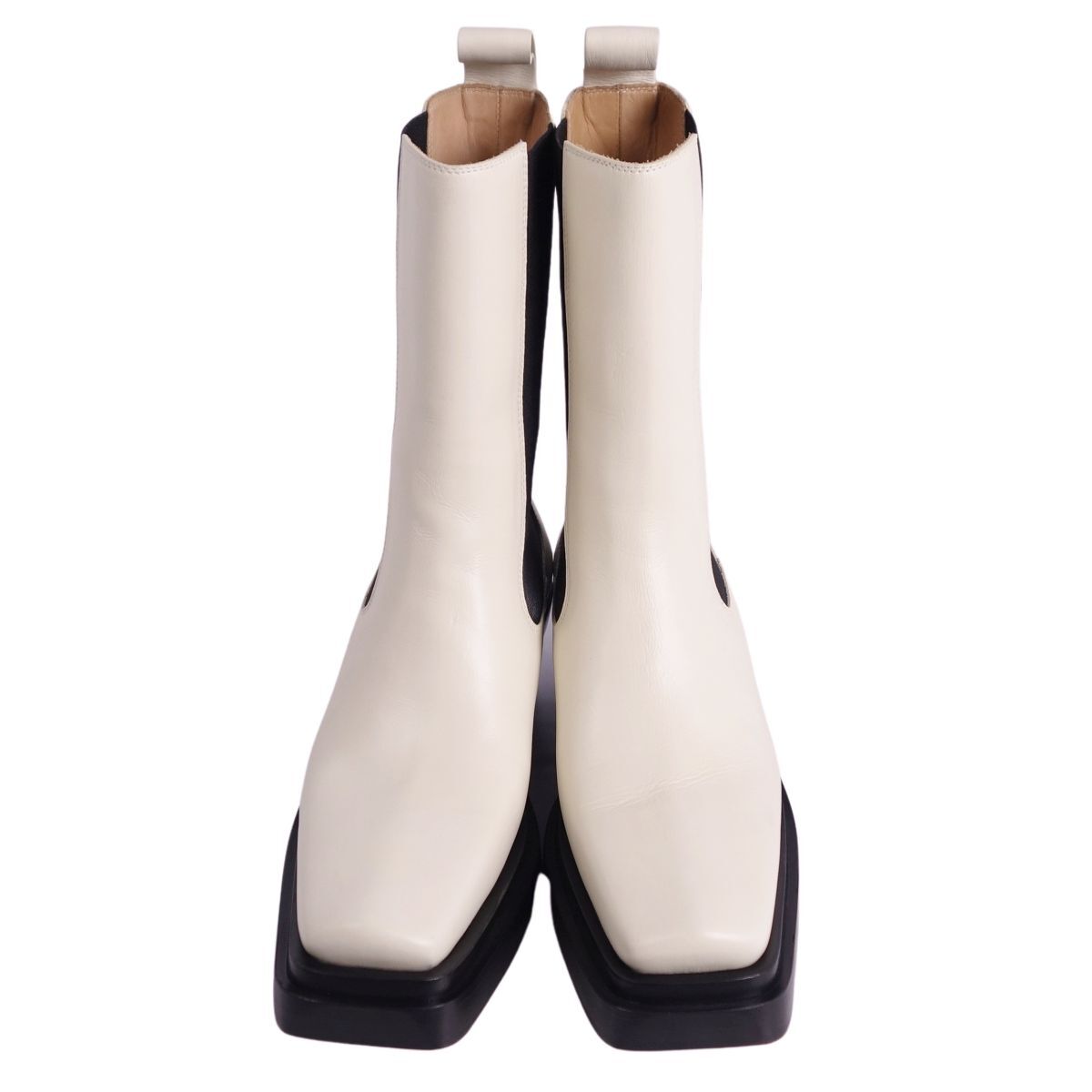  не использовался Bottega Veneta BOTTEGA VENETA ботинки со вставкой из резинки кожа каблук обувь обувь женский 36(23cm) белый ce08ds-rm20e33062