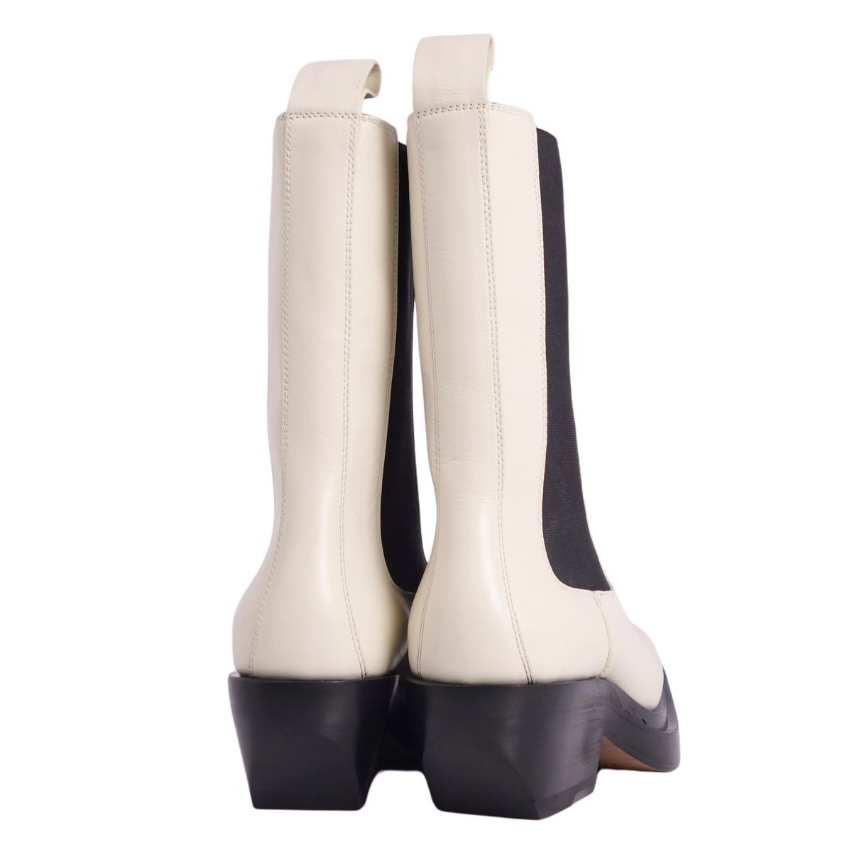  не использовался Bottega Veneta BOTTEGA VENETA ботинки со вставкой из резинки кожа каблук обувь обувь женский 36(23cm) белый ce08ds-rm20e33062