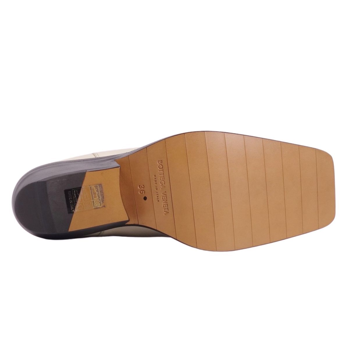  не использовался Bottega Veneta BOTTEGA VENETA ботинки со вставкой из резинки кожа каблук обувь обувь женский 36(23cm) белый ce08ds-rm20e33062