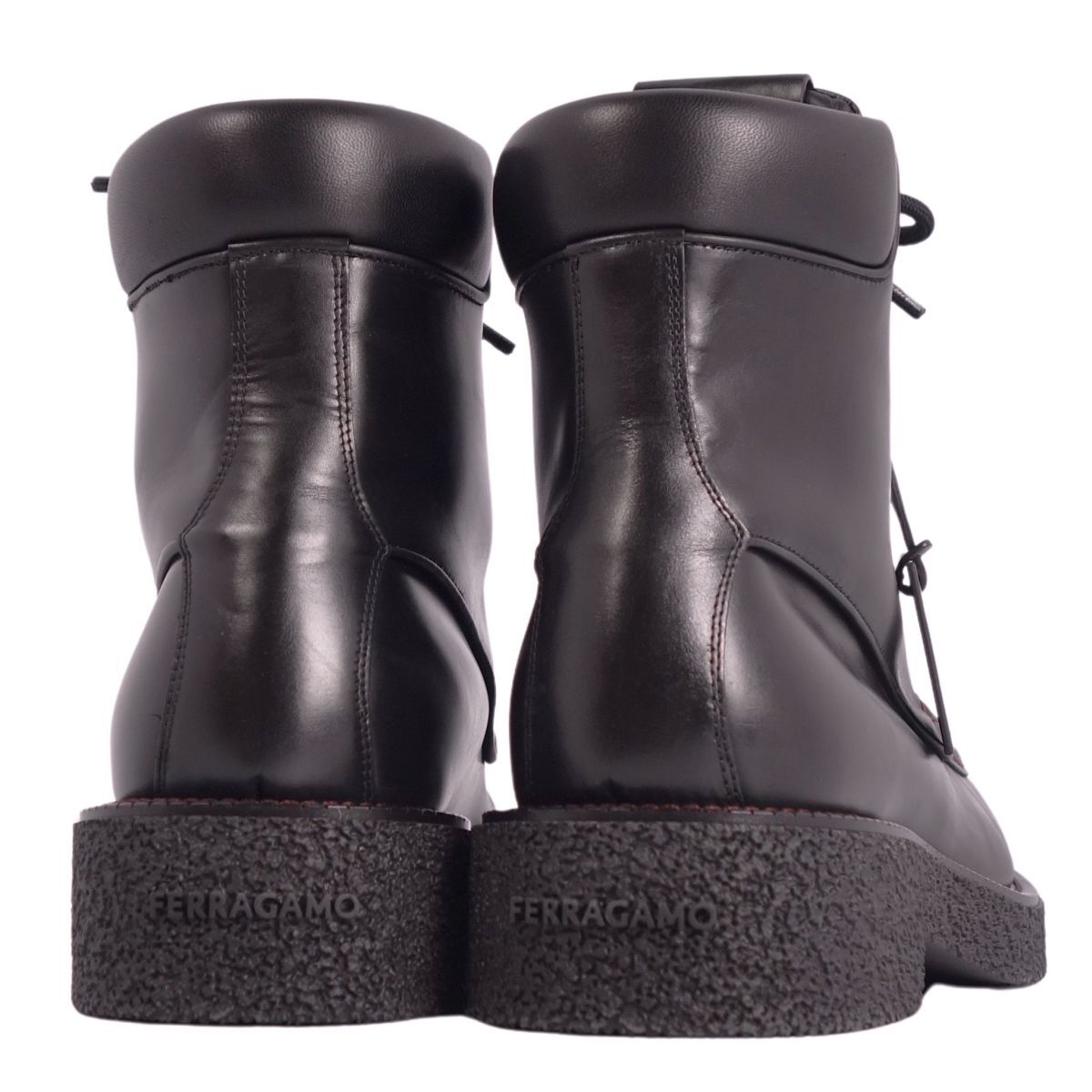  не использовался Salvatore Ferragamo Salvatore Ferragamo ботинки короткие сапоги гонки выше мужской 10M(28cm) черный ce08ds-rm20e33067