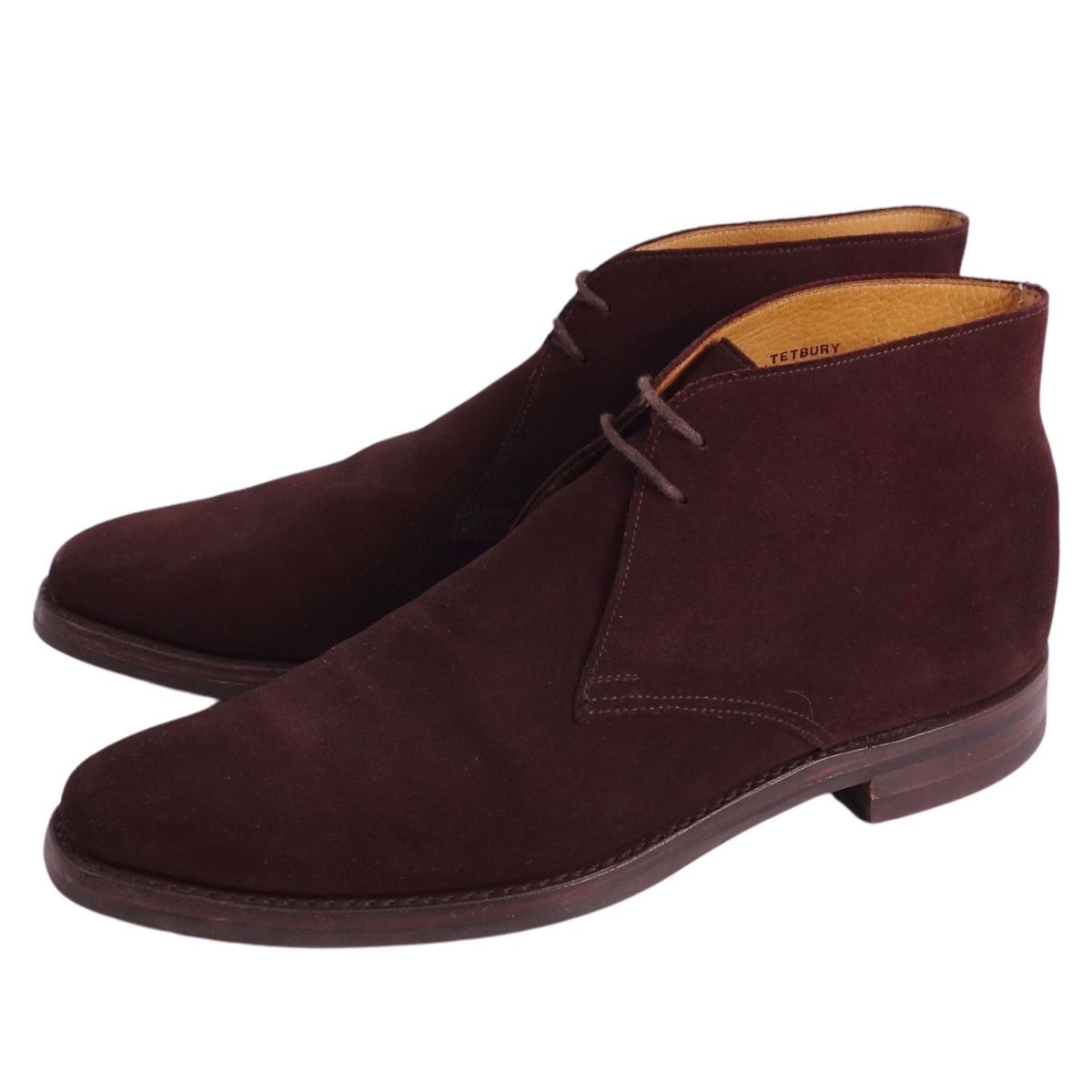 美品 クロケット&ジョーンズ Crockett&Jones TETBURY テットベリー チャッカブーツ スウェード メンズ 6.5D ブラウン ce08de-rm20e33089_画像2