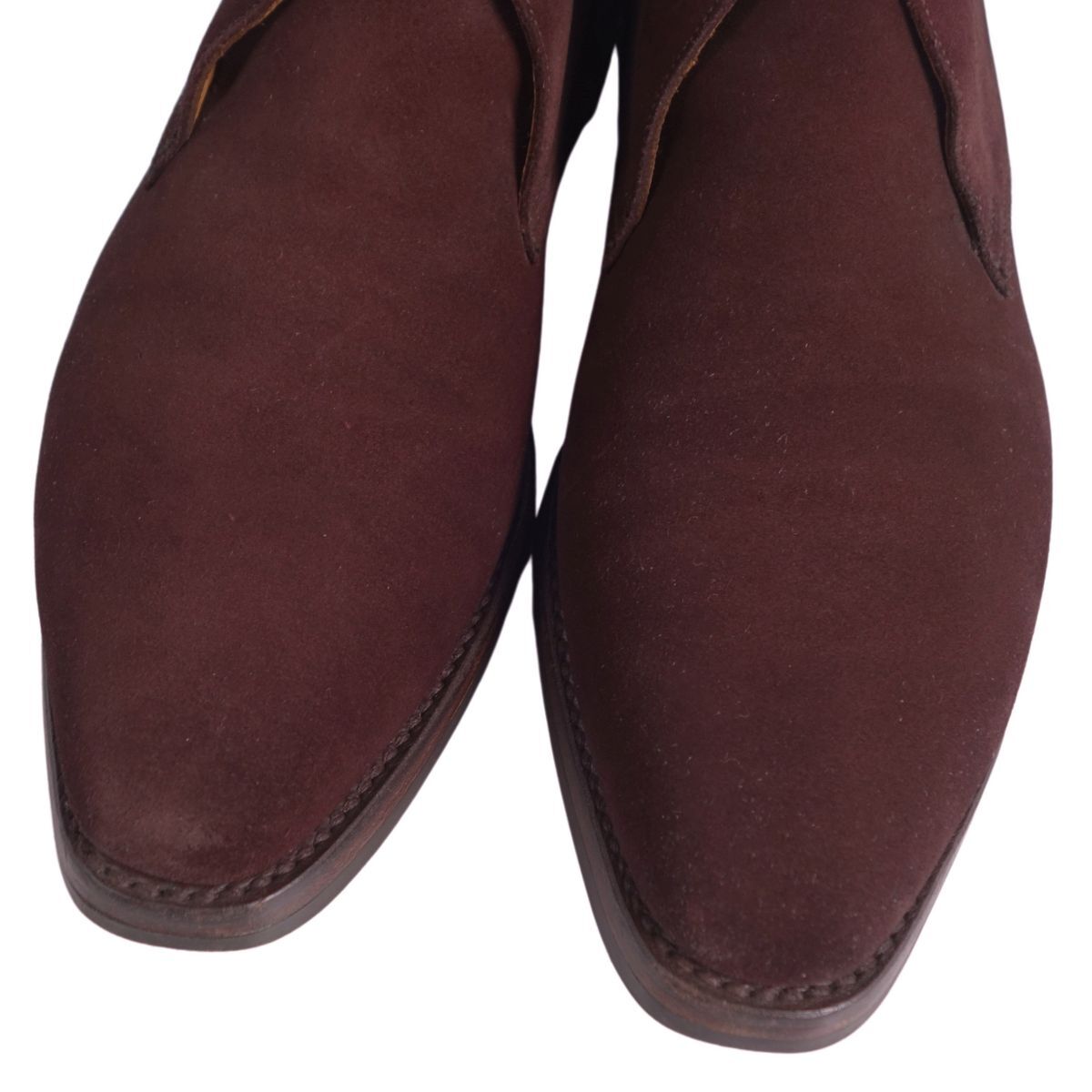 美品 クロケット&ジョーンズ Crockett&Jones TETBURY テットベリー チャッカブーツ スウェード メンズ 6.5D ブラウン ce08de-rm20e33089_画像3