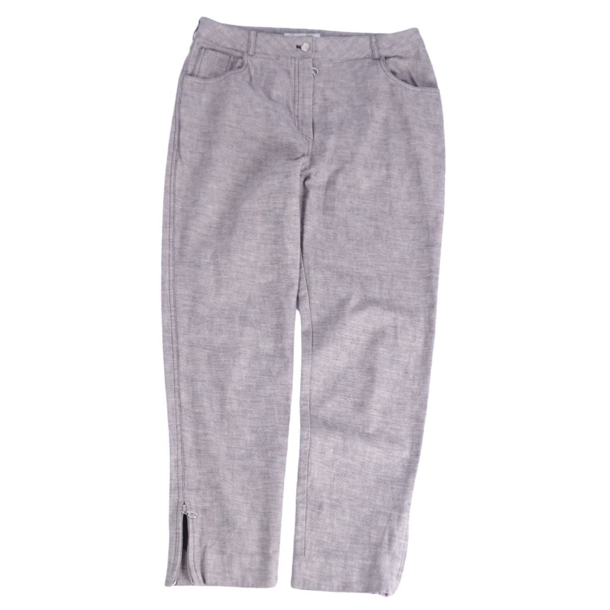 美品 クリスチャンディオール Christian Dior パンツ ガリアーノ期 デニムパンツ D金具 ボトムス レディース 42 グレー ce09mn-rm20e33365