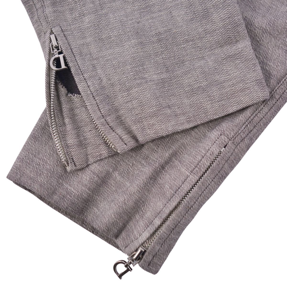 美品 クリスチャンディオール Christian Dior パンツ ガリアーノ期 デニムパンツ D金具 ボトムス レディース 42 グレー ce09mn-rm20e33365