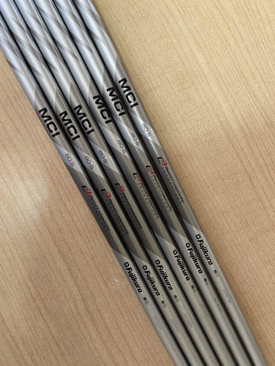 中古 フジクラ MCI80 (S) 5番〜9番PW用 6本セット