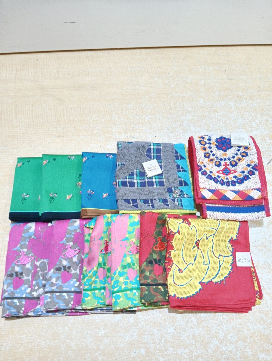 ● 新品タグ付き Vivienne Westwood ヴィヴィアンウエストウッド タオル ハンカチ ブランド 11枚セット まとめて