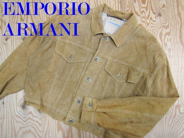 ★エンポリオアルマーニ EMPORIO ARMANI★本革 メンズ ヌバックレザージャケット★R70928037A