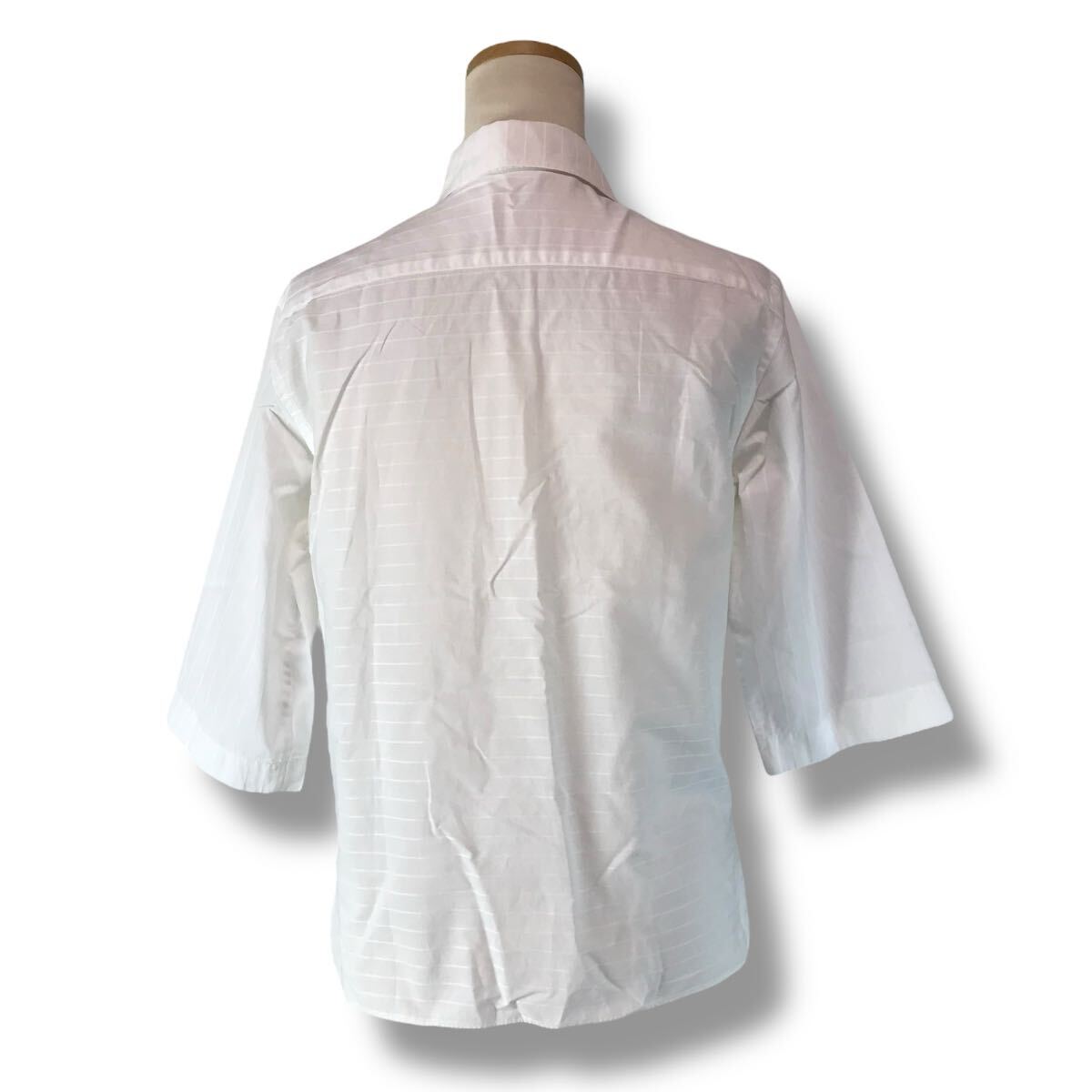 c18 正規(guī)品 Vintage CHANEL シャネル ボーダー ブラウス シャツ ロゴ刺繍 ホワイト トップス フォーマル ビジネス レディース