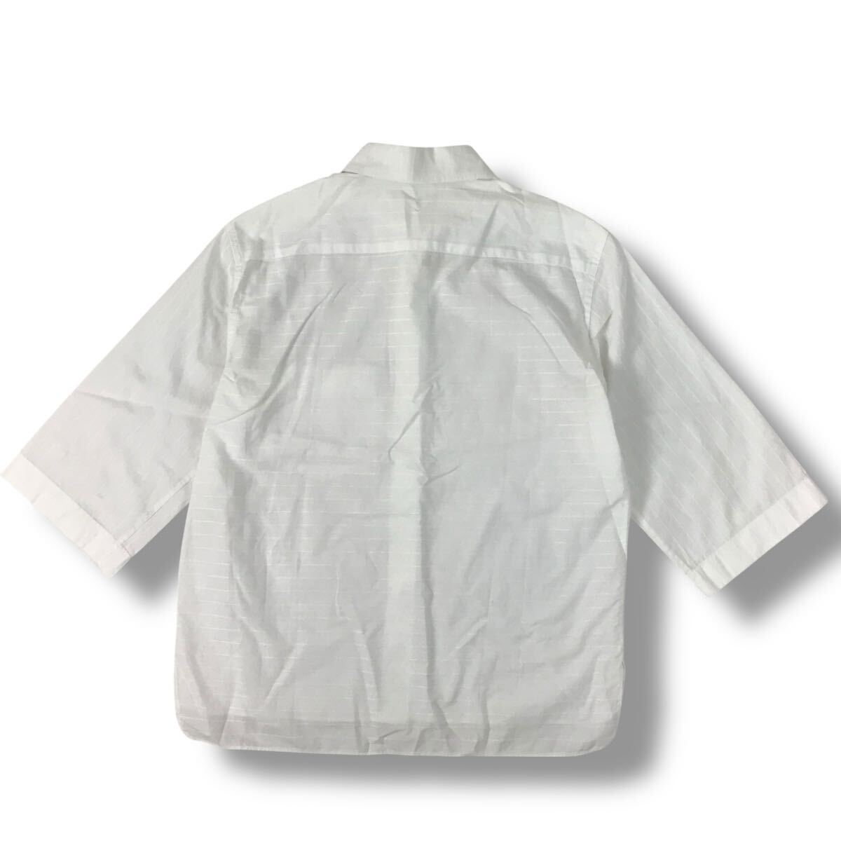 c18 正規(guī)品 Vintage CHANEL シャネル ボーダー ブラウス シャツ ロゴ刺繍 ホワイト トップス フォーマル ビジネス レディース