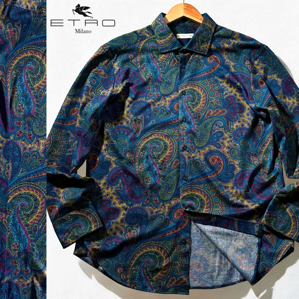 ETRO 長袖シャツ サイズ44 花柄　新品未使用♡ ETRO エトロ メンズ 綿100％ 花柄 長袖 シャツ 柄シャツ