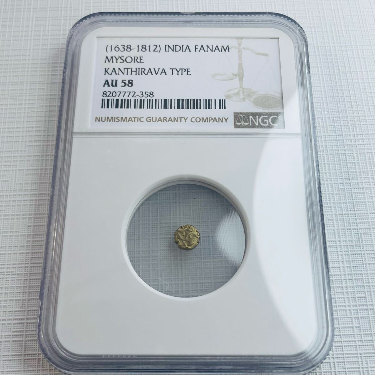 【鑑定済み 極美品】 ファナム金貨 高グレード AU58 FANAM NGC PCGS アンティークコイン 金貨 Je10 ゴールド ゴールドコイン 金_画像1