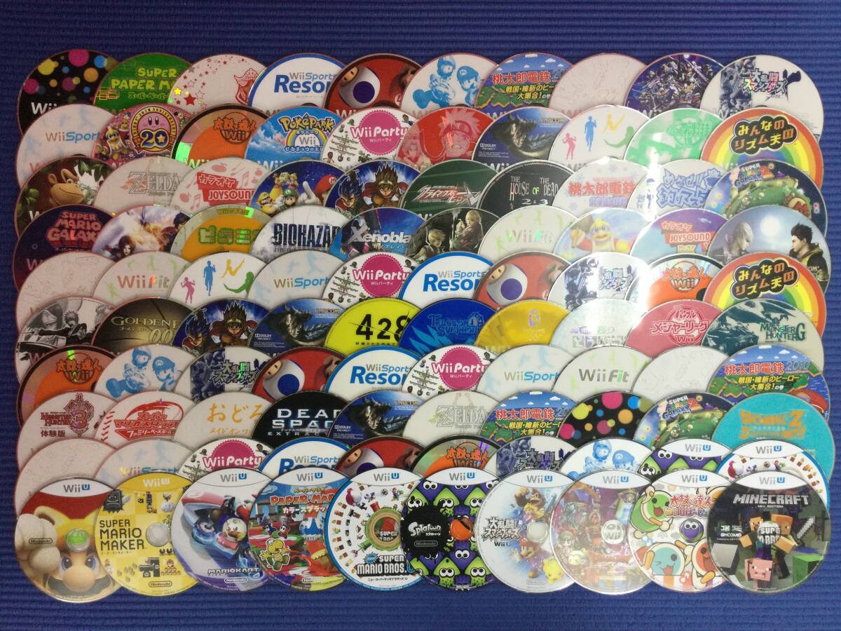 【GB2328/60/0】ジャンク★WiiU?Wiiソフト★合計100枚前后★ディスクのみ★まとめ★大量★ザ ハウス オブ ザ デッド2&3/星のカービィ/他