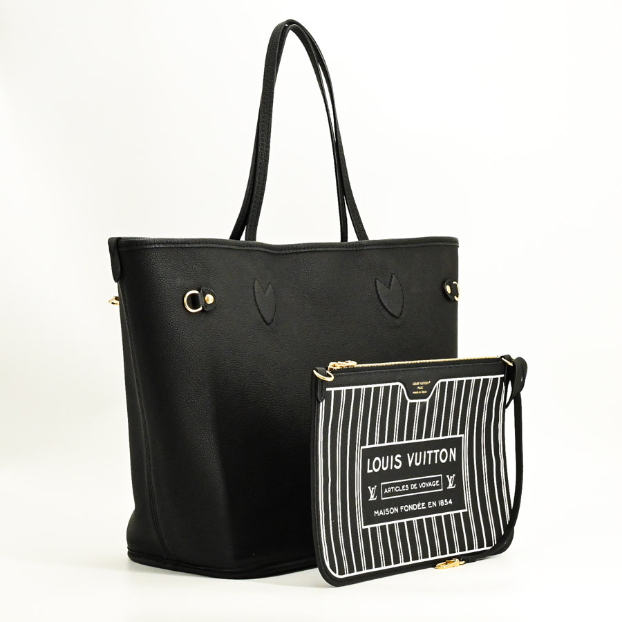  Louis Vuitton neva- полный внутренний наружный MM ручная сумочка M11946 черный унисекс б/у A товар 