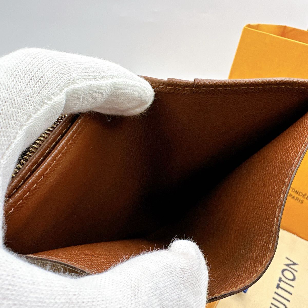 5630【ほぼ極美品】LOUIS VUITTON ルイヴィトン モノグラム ポルトモネ ビエ トレゾール 二つ折り財(cái)布 L字ファスナー M61730/CA0024