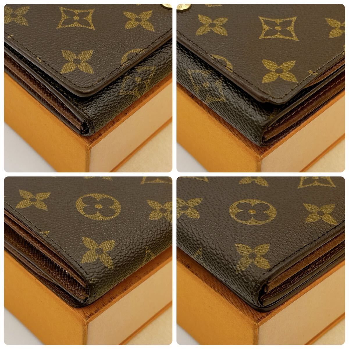 5630【ほぼ極美品】LOUIS VUITTON ルイヴィトン モノグラム ポルトモネ ビエ トレゾール 二つ折り財(cái)布 L字ファスナー M61730/CA0024