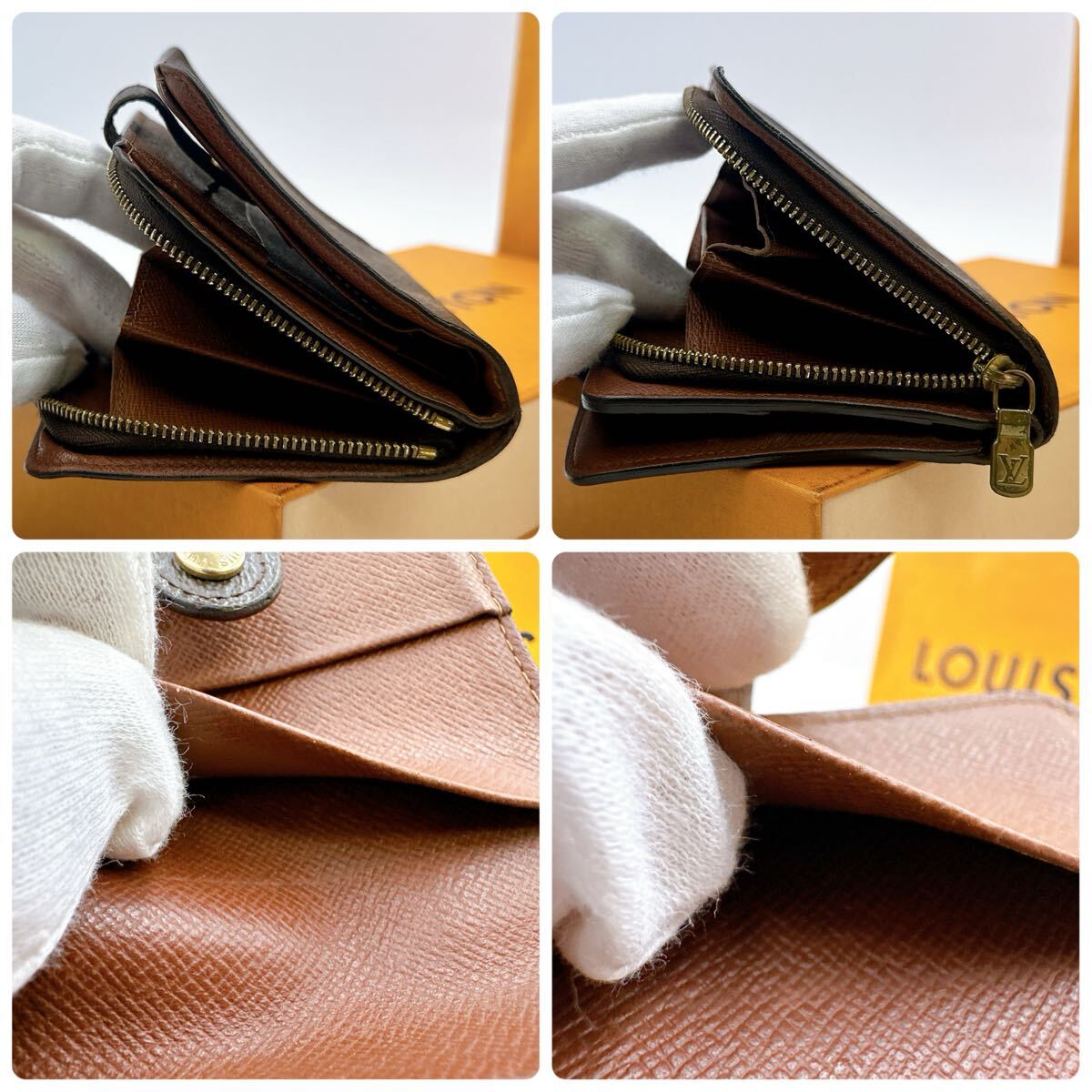 5631【上美品】LOUIS VUITTON ルイヴィトン モノグラム コンパクトジップ ラウンドファスナー 二つ折り財布 ウォレット M61667/SD0052