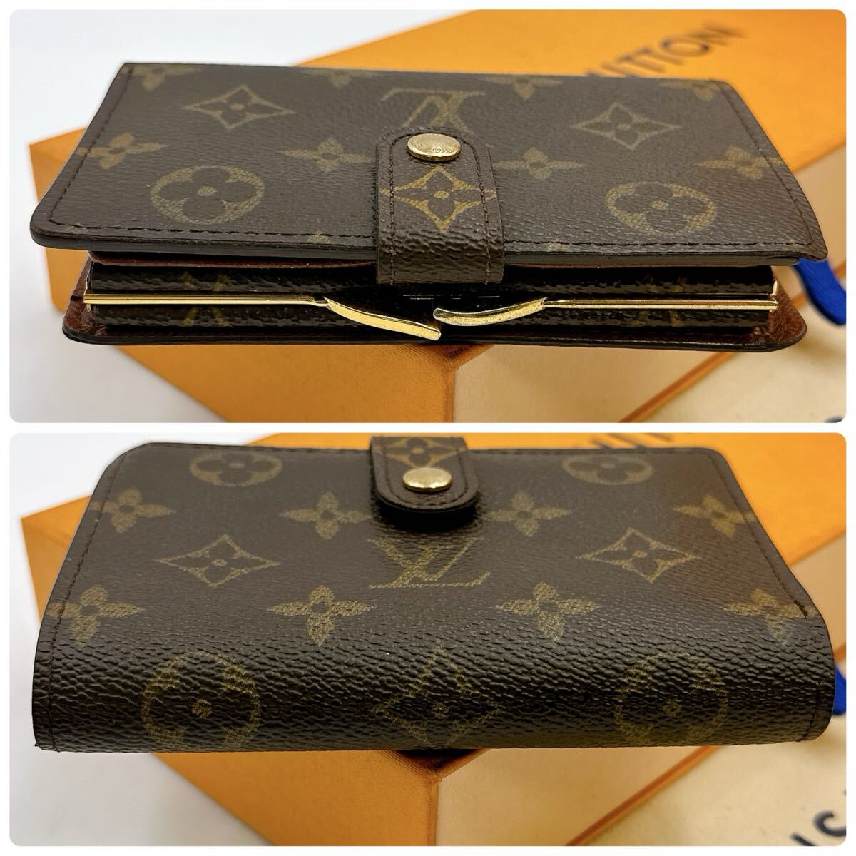 5639【極美品】LOUIS VUITTON ルイヴィトン モノグラム ポルトモネ ビエ ヴィエノワ 二つ折り財(cái)布 がま口 M61663/CA1001