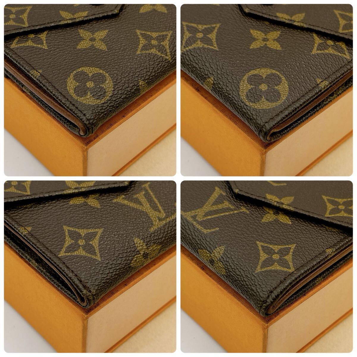5653【極美品】LOUIS VUITTON ルイヴィトン モノグラム ポルトモネ ビエ カルトクレディ Wホック 三つ折り財(cái)布 ウォレット M61660/863AN